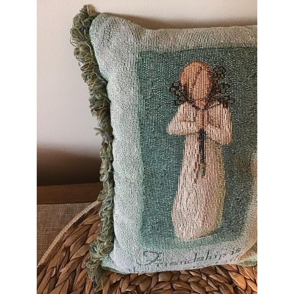 Willow Tree Small Tapestry Pillow, "Friendship Is The Sweetest Gift" Susan Lordi - Picture 2 of 5